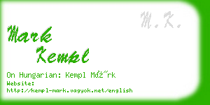 mark kempl business card